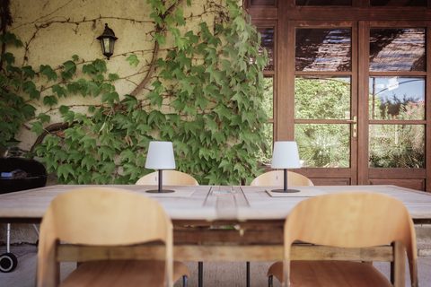 La terrasse couverte du gîte